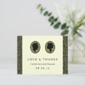 Seine & ihre Art Deco Silhouette Hochzeitskollekti Postkarte (Stehend Vorderseite)