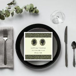 Seine & ihre Art Deco Silhouette Hochzeitskollekti Serviette