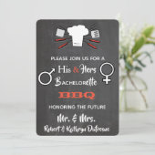 Seine & ihre Bachelor/Bachelorette GRILLEN Einladu Einladung (Stehend Vorderseite)