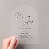 Seine & ihre einfache Couple Duwer Bridal Acryleinladungen (Insitu (Handheld))