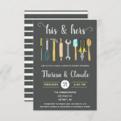 Seine & ihre Tools und Gadgets Brautparty Einladung (Vorne/Hinten)