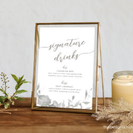 Seine & ihre Unterschrift Drinks Cocktails signier Einladung