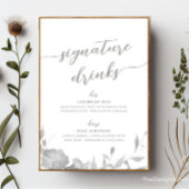 Seine & ihre Unterschrift Drinks Cocktails signier Einladung