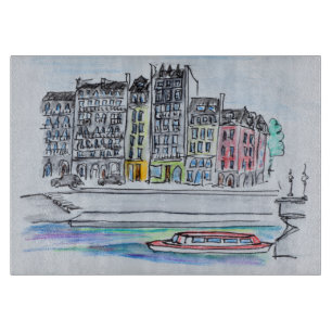 Seine Ile Saint-Louis, Paris Schneidebrett