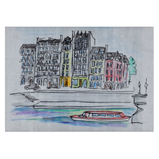 Seine| Ile Saint-Louis, Paris Schneidebrett (Vorderseite)