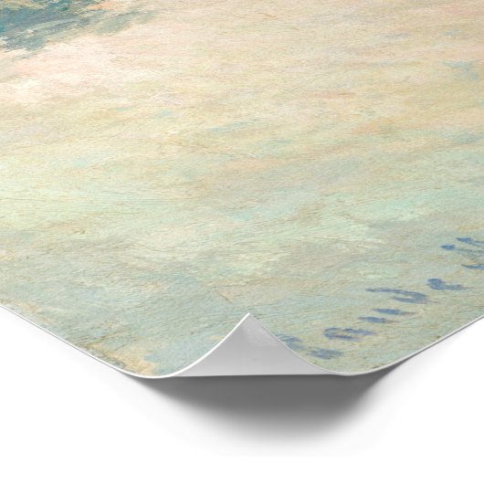 Seine in Giverny, Claude Monet Fine Art Poster (Ecke)
