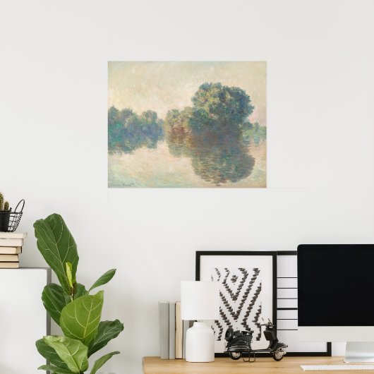 Seine in Giverny, Claude Monet Fine Art Poster (Heimbüro)