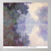 Seine in Giverny, Morgennebel von Claude Monet Poster (Vorne)