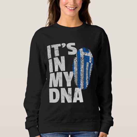 Seine in meinem DNA-Griechenland-Flaggen Prix Nati Sweatshirt (Vorderseite)