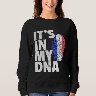 Seine in meiner DNA Französisch-Frankreich-Flagge  Sweatshirt
