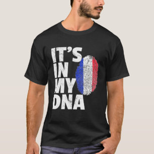 Seine in meiner DNA Französisch-Frankreich-Flagge  T-Shirt