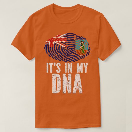 SEINE IN MEINER DNA-Montserrat-Flagge T-Shirt (Design vorne)
