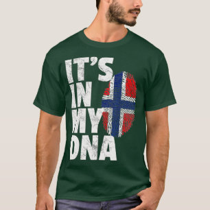 SEINE IN MEINER DNA Norwegische Flagge Priester M T-Shirt