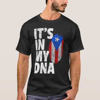 Seine in meiner DNA Puerto Rico Rico Rico Flagge M T-Shirt