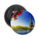 Seine in Paris mit Eiffelturm im Herbst Flaschenöffner (Vorderseite)