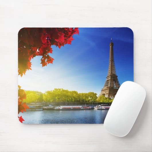 Seine in Paris mit Eiffelturm im Herbst Mousepad (Mit Mouse)