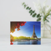 Seine in Paris mit Eiffelturm im Herbst Postkarte (Stehend Vorderseite)