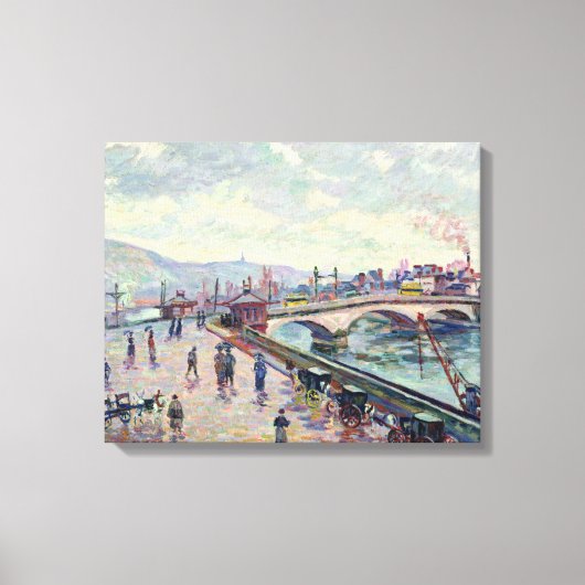 Seine in Rouen Leinwanddruck (Vorderseite)