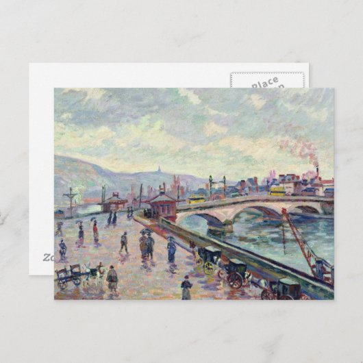 Seine in Rouen Postkarte (Vorne/Hinten)