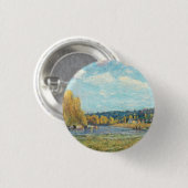 Seine in Saint-Cloud Alfred Sisley Button (Vorne & Hinten)