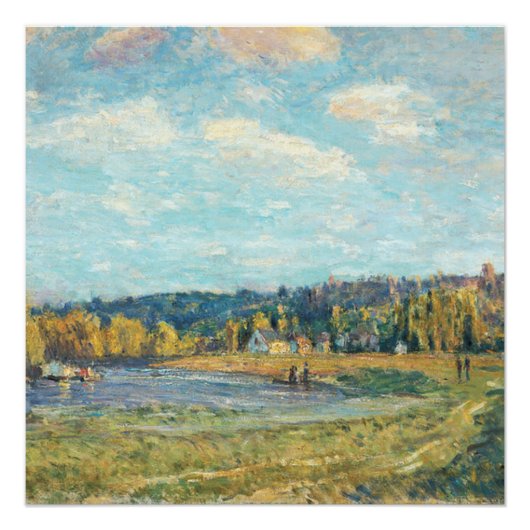 Seine in Saint-Cloud Alfred Sisley Poster (Vorderseite)