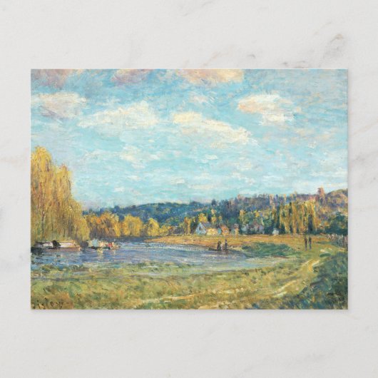 Seine in Saint-Cloud Alfred Sisley Postkarte (Vorderseite)