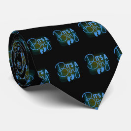 Seine jungen Blue Black Baby Footprints von Neck T Krawatte