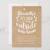 Seine kalte Außendusche/Sprinkle rustikale Kraft Einladung (Vorderseite)