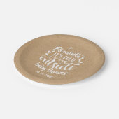 Seine kalte Außendusche/Sprinkle Rustikale Kraft Pappteller (Schrägansicht)