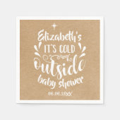 Seine kalte Außendusche/Sprinkle rustikale Kraft Serviette (Vorderseite)