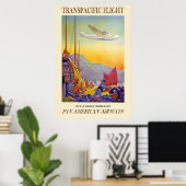 Seine kleine Welt mit amerikanischen Airways Poster (Heimbüro)