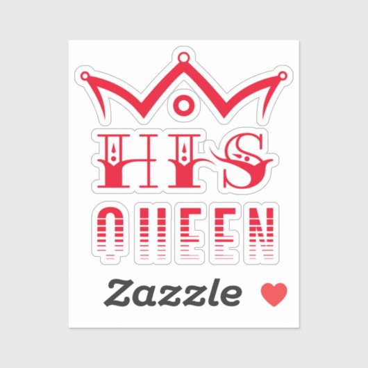 Seine Königin Aufkleber (Blatt)