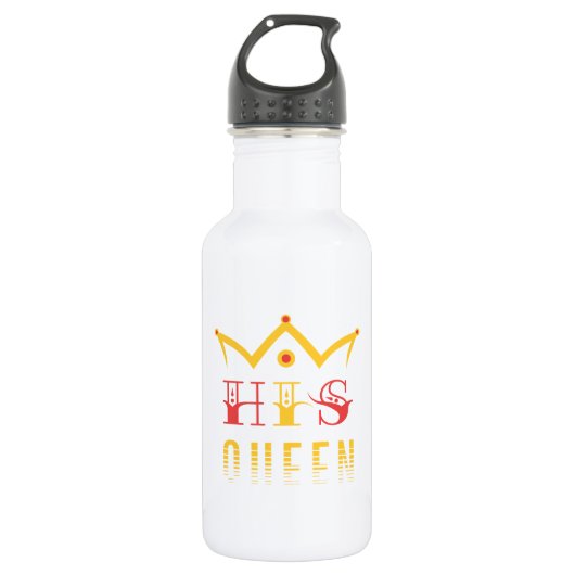 Seine Königin Edelstahlflasche (Vorderseite)