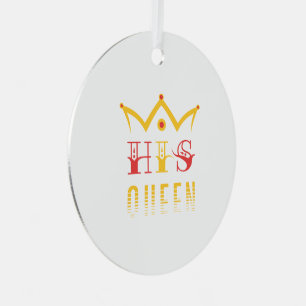 Seine Königin Ornament Aus Metall