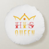 Seine Königin Rundes Kissen (Rückseite)