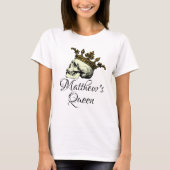 Seine Königin Skull mit Gold Crown T - Shirt (Vorderseite)