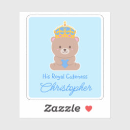 Seine Königlichkeit | Funny Niedlich Personalisier Aufkleber