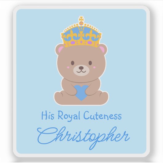Seine Königlichkeit | Funny Niedlich Personalisier Aufkleber (Vorderseite)