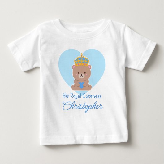 Seine Königlichkeit | Funny Niedlich Personalisier Baby T-shirt (Vorderseite)