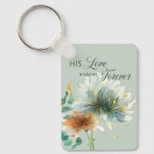 Seine Liebe dauert für immer Psalm 136 Schrift Grü Schlüsselanhänger (Vorderseite)