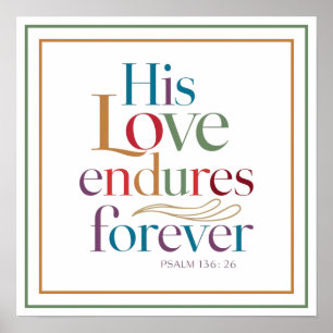 Seine Liebe Endet Nie Elegant Sauber Christlich Poster