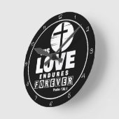 Seine Liebe Endurt Ewig Kunst Runde Wanduhr (Winkel)