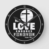 Seine Liebe Endurt Ewig Kunst Runde Wanduhr (Vorderseite)