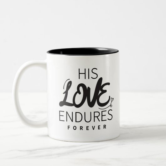 Seine Liebe Evangelische Grafik Jesus Art Gottes E Zweifarbige Tasse (Links)