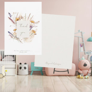 Seine Liebe hält für immer an Custom Floral Vielen Dankeskarte