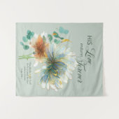 Seine Liebe hält für immer an der grünen Schrift f Wandteppich (Vorderseite (Horizontal))