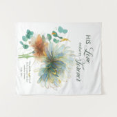 Seine Liebe hält für immer die weiße Schrift an Wandteppich (Vorderseite (Horizontal))