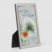 Seine Liebe hält für immer Psalm 136 Graue Schrift Fotoplatte (Seite)