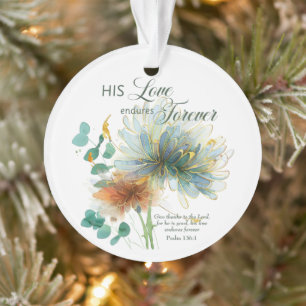 Seine Liebe hält für immer Psalm 136 Schrift Ornament