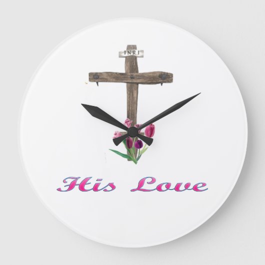 Seine Liebe Jesus Große Wanduhr (Vorderseite)